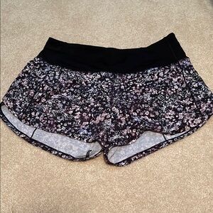 Floral Black LuLu Lemon Shorts